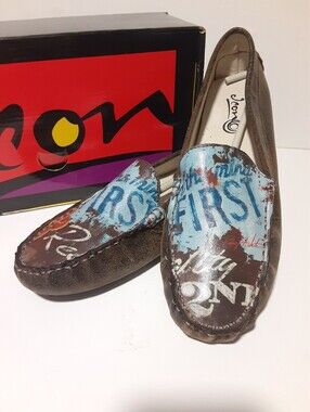 ICON Leather Moccasins / Loafers / Driving Shoes - Artist Series - Womens 10